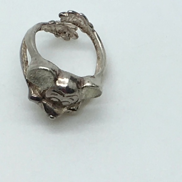 Mickey Mouse Sterling Silver Ring Mickey Mouse Head And Hands Size 6 - Picture 4 of 4